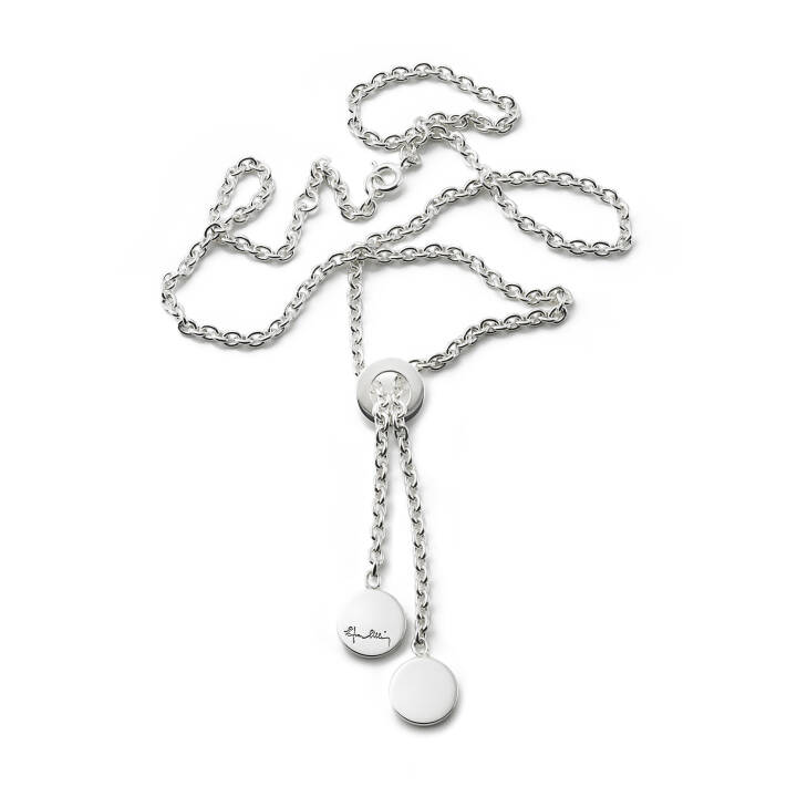 Twin Dots Necklace Silver en el grupo Collares / Collares de plata con SCANDINAVIAN JEWELRY DESIGN (10-100-00482)