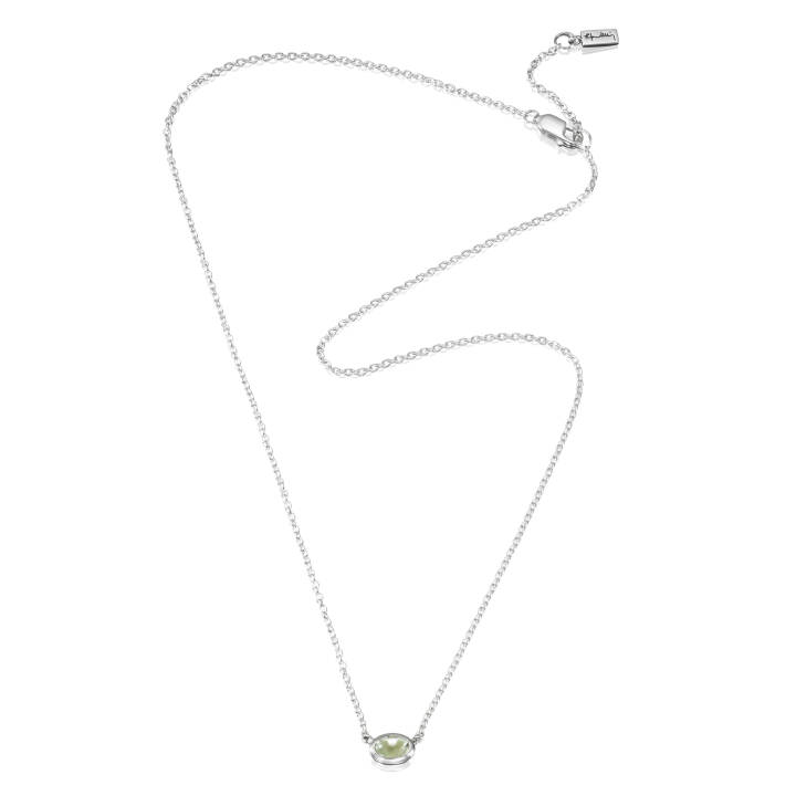 Love Bead Plata - Green Quartz Collares Plata en el grupo Collares / Collares de plata con SCANDINAVIAN JEWELRY DESIGN (10-100-01569)