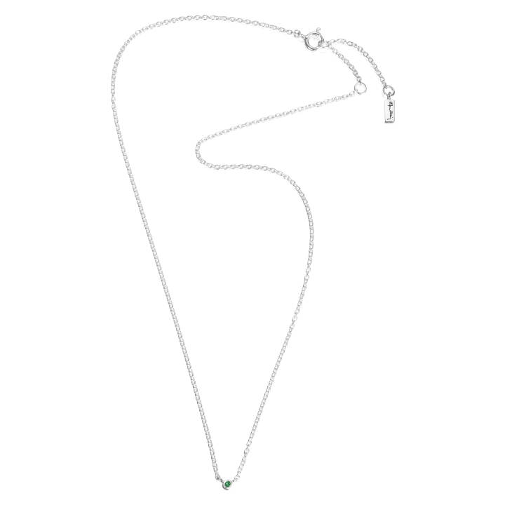 Micro Blink - Green Emerald Collares Plata 40-45 cm en el grupo Collares / Collares de plata con SCANDINAVIAN JEWELRY DESIGN (10-100-01897-4045)