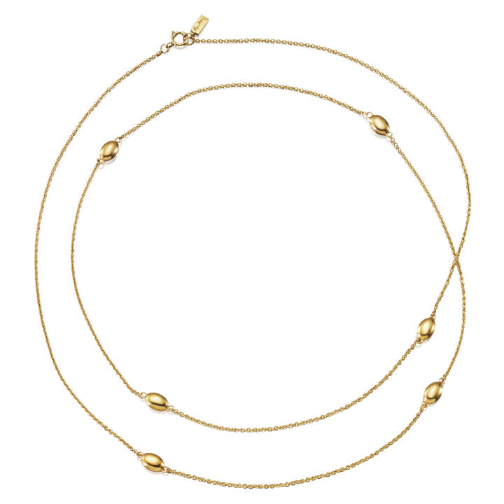 Love Bead Long - Oro Collares Oro en el grupo Collares / Collares de oro con SCANDINAVIAN JEWELRY DESIGN (10-101-01207-0000)