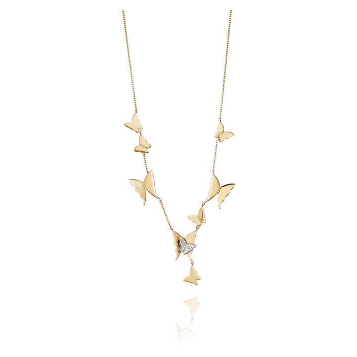 Miss Butterfly Air & Stars Collier Collares Oro en el grupo Collares / Collares de diamantes con SCANDINAVIAN JEWELRY DESIGN (10-101-01253-0000)