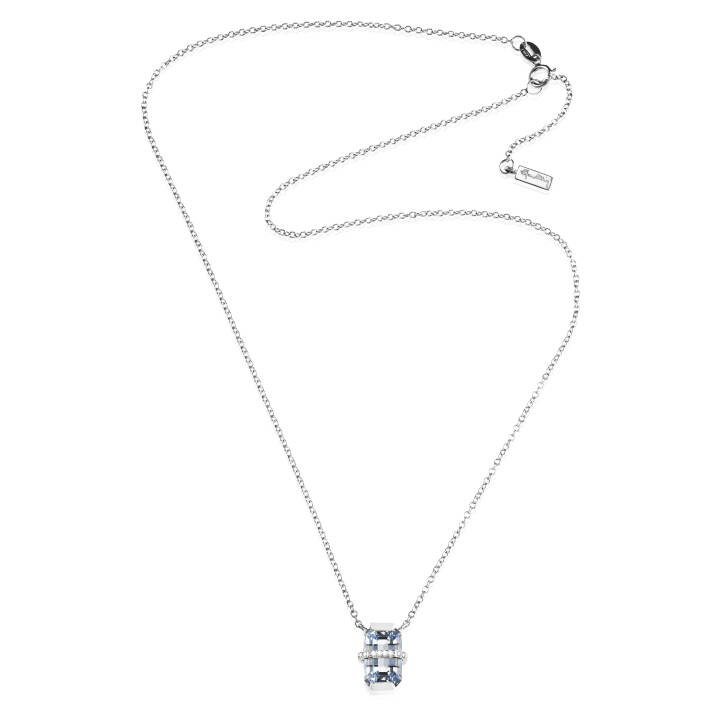 Little Bend Over - Aquamarine Collares Oro blanco 42-45 cm en el grupo Collares / Collares de diamantes con SCANDINAVIAN JEWELRY DESIGN (10-102-01959-4245)