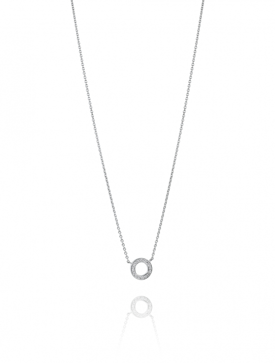 Circle Of Love Collares Oro blanco 42-45 cm en el grupo Collares / Collares de diamantes con SCANDINAVIAN JEWELRY DESIGN (10-102-02001-4245)