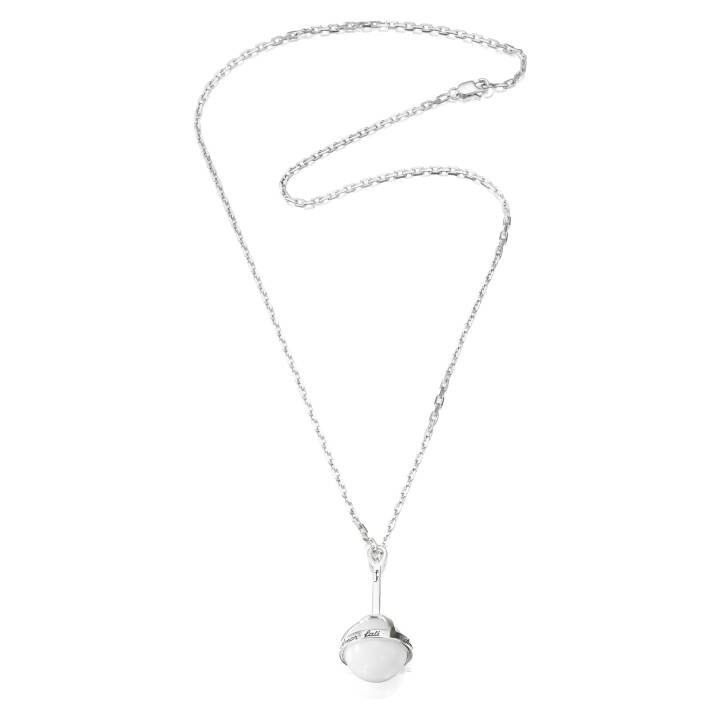 Amor Fati Globe - White Agate Colgantes Plata en el grupo Collares / Collares de plata con SCANDINAVIAN JEWELRY DESIGN (11-100-01519)