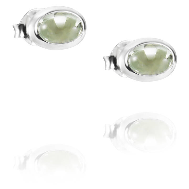 Love Bead Plata - Green Quartz Pendiente Plata en el grupo Pendientes / Pendientes de plata con SCANDINAVIAN JEWELRY DESIGN (12-100-01573-0000)