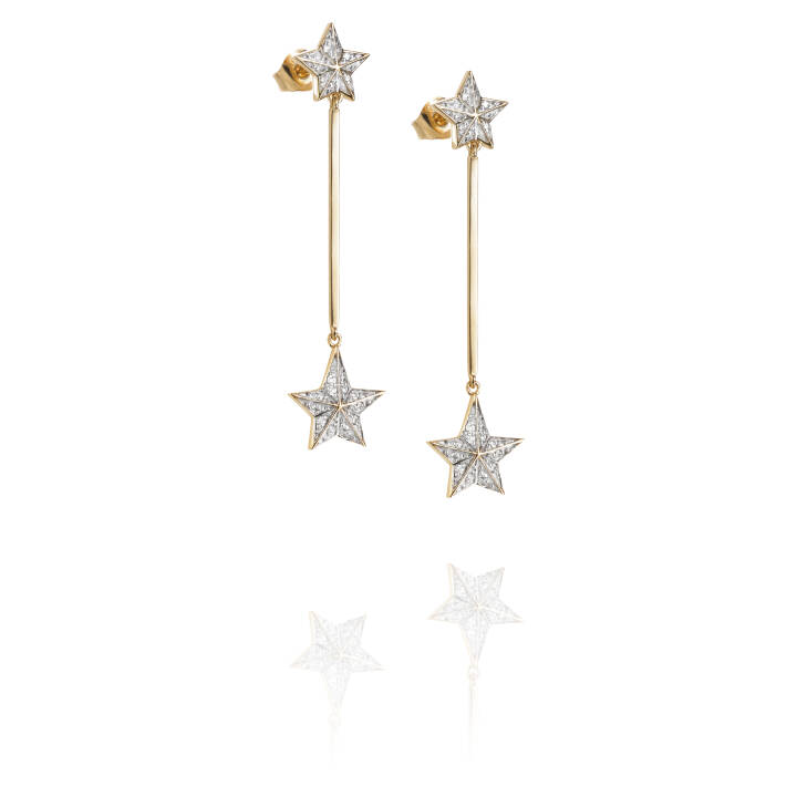 Reach The Star & Stars Pendiente Oro en el grupo Pendientes / Pendientes de oro con SCANDINAVIAN JEWELRY DESIGN (12-101-01408-0000)
