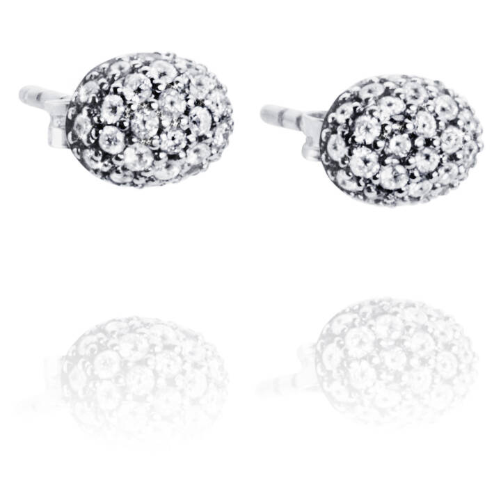 Love Bead - Diamonds Pendiente Oro blanco en el grupo Pendientes / Pendientes de diamantes con SCANDINAVIAN JEWELRY DESIGN (12-102-00454-0000)