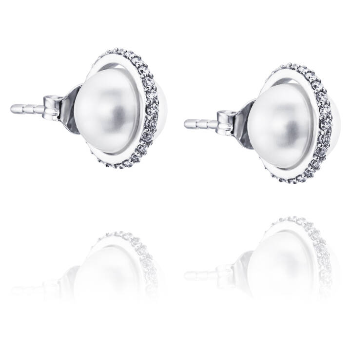 Day Pearl & Stars Pendiente Oro blanco en el grupo Pendientes / Pendientes de perlas con SCANDINAVIAN JEWELRY DESIGN (12-102-00592-0000)