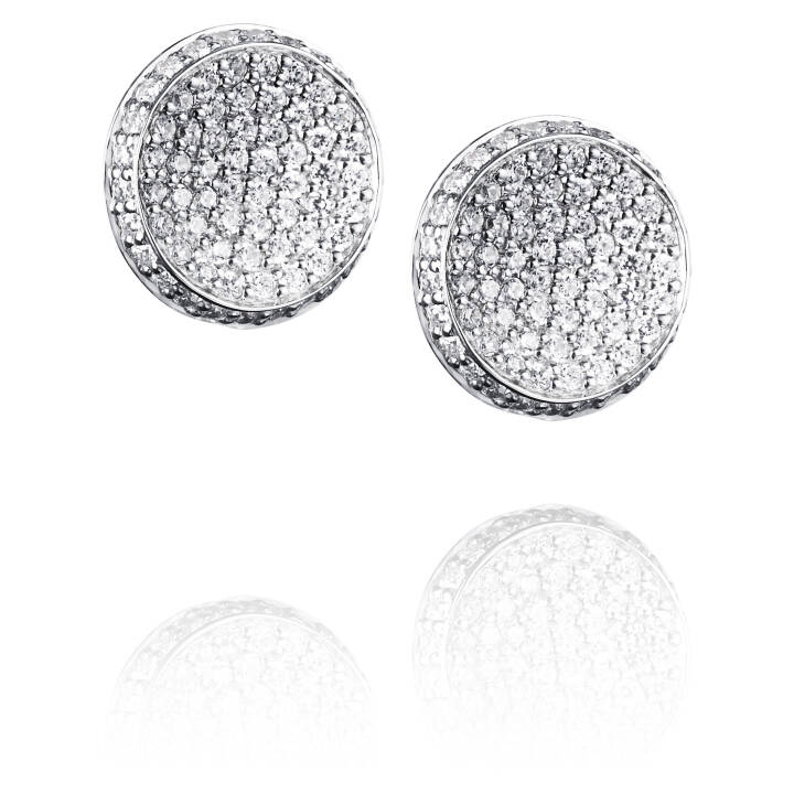 Love Bowl Pendiente Oro blanco en el grupo Pendientes / Pendientes de diamantes con SCANDINAVIAN JEWELRY DESIGN (12-102-00971-0000)