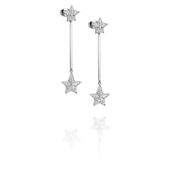 Reach The Star & Stars Pendiente Oro blanco en el grupo Pendientes / Pendientes de diamantes con SCANDINAVIAN JEWELRY DESIGN (12-102-01408-0000)