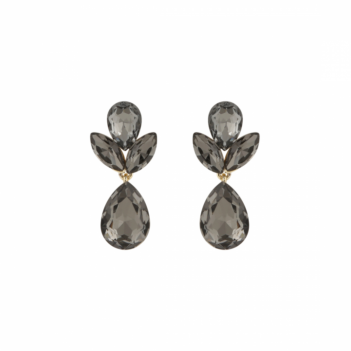 Swift drop pendant ear gold grey en el grupo Pendientes / Pendientes de oro con SCANDINAVIAN JEWELRY DESIGN (1280-6300-369-ONE)