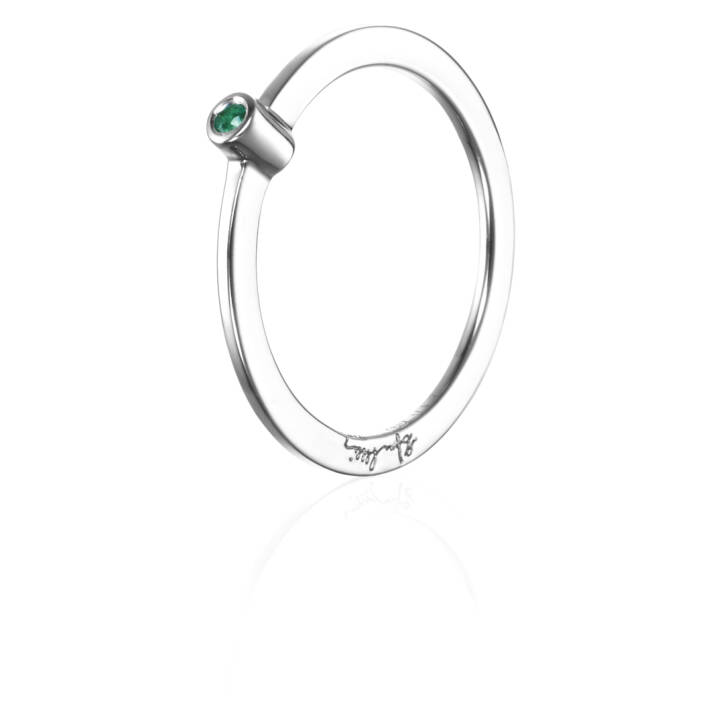 Micro Blink - Green Emerald Anillo Plata en el grupo Anillos / Anillos de plata con SCANDINAVIAN JEWELRY DESIGN (13-100-01899)