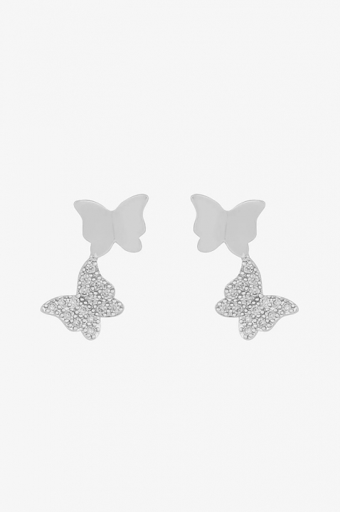 Vega short ear Silver clear en el grupo Pendientes / Pendientes de plata con SCANDINAVIAN JEWELRY DESIGN (1313-6600-012)