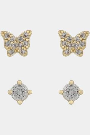 Vega ear set Gold clear en el grupo Pendientes / Pendientes de oro con SCANDINAVIAN JEWELRY DESIGN (1313-6800-251)