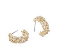 Vega stone oval ear Gold clear en el grupo Pendientes / Pendientes de oro con SCANDINAVIAN JEWELRY DESIGN (1313-7200-251)