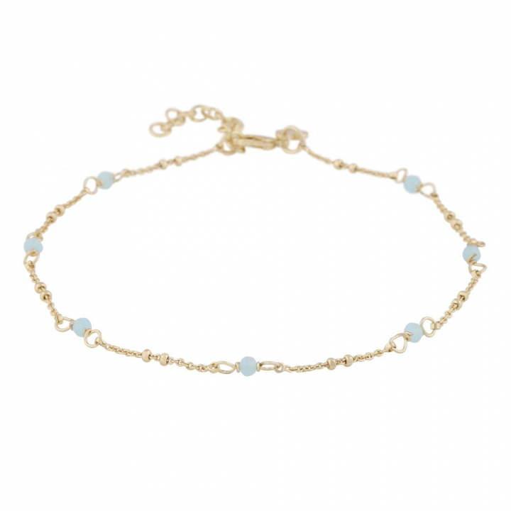 Harper chain anklet Gold light blue en el grupo Accesorios / Anklet con SCANDINAVIAN JEWELRY DESIGN (1314-9200-378)