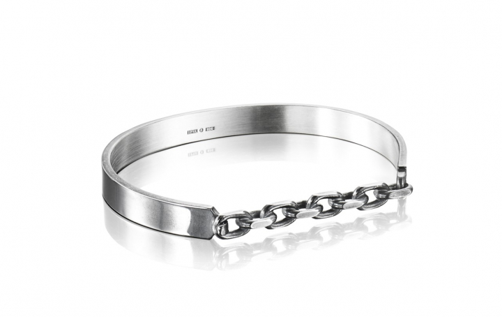 Chain Chain Cuff - Black Bracelet Plata en el grupo Pulseras / Brazaletes con SCANDINAVIAN JEWELRY DESIGN (14-100-01139)