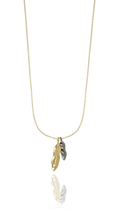 Feather long Collares Oro 80-85 cm en el grupo Collares / Collares de oro con SCANDINAVIAN JEWELRY DESIGN (1422220006)