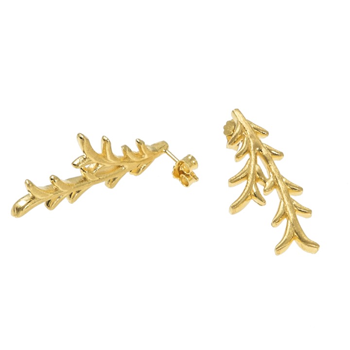 Tree twig Pendiente Oro en el grupo Pendientes / Pendientes de oro con SCANDINAVIAN JEWELRY DESIGN (1521421002)