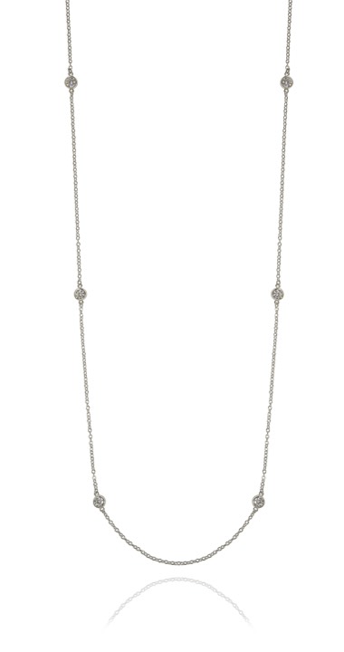Cubic long chain Collares Plata en el grupo Collares / Collares de plata con SCANDINAVIAN JEWELRY DESIGN (1524111012)
