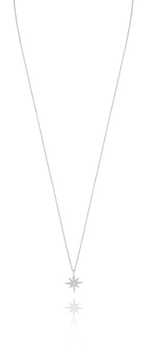 One star Collares Plata 41-45 cm en el grupo Collares / Collares de plata con SCANDINAVIAN JEWELRY DESIGN (1637111001)