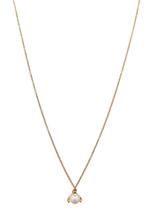 Pearl short Collares Oro 42-47 cm en el grupo Collares / Collares de oro con SCANDINAVIAN JEWELRY DESIGN (1814122001)