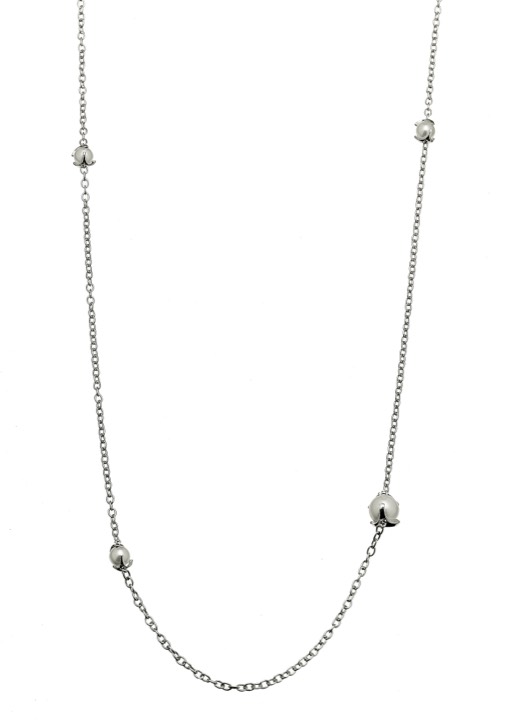 Pearl long chain Collares Plata 90+5 cm en el grupo Collares / Collares de plata con SCANDINAVIAN JEWELRY DESIGN (1814271001)