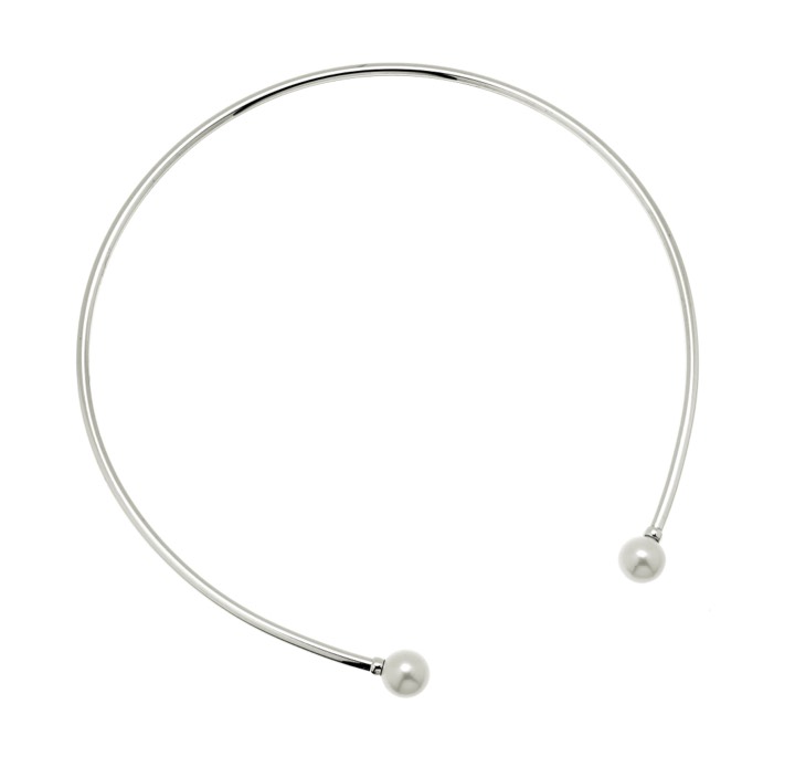 Pearl bangle Collares flex Plata en el grupo Collares / Collares de plata con SCANDINAVIAN JEWELRY DESIGN (1818271001)