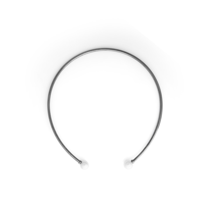 Pearl bangle neck flex en el grupo Collares / Collares de plata con SCANDINAVIAN JEWELRY DESIGN (1818291001)
