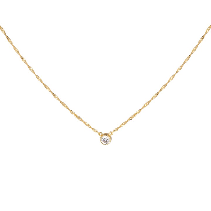 Cubic single Collares 40-45 cm Oro en el grupo Collares / Collares de oro con SCANDINAVIAN JEWELRY DESIGN (2012120004)