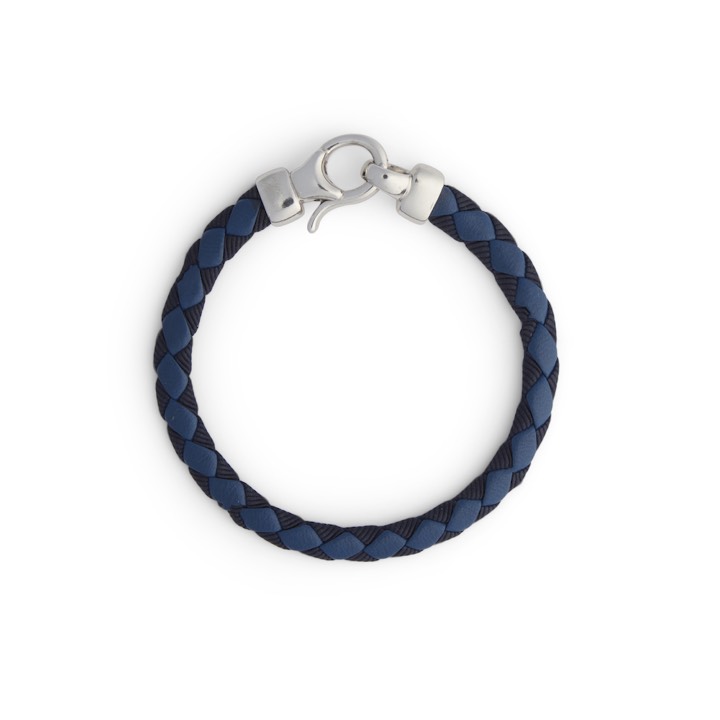 Bear braided brace blue en el grupo Pulseras / Pulseras de plata con SCANDINAVIAN JEWELRY DESIGN (2229377R)