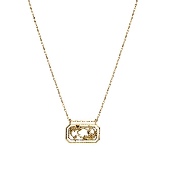 Zodiac fiskarna Collares (Oro) 45 cm en el grupo Collares / Collares de oro con SCANDINAVIAN JEWELRY DESIGN (2581a)