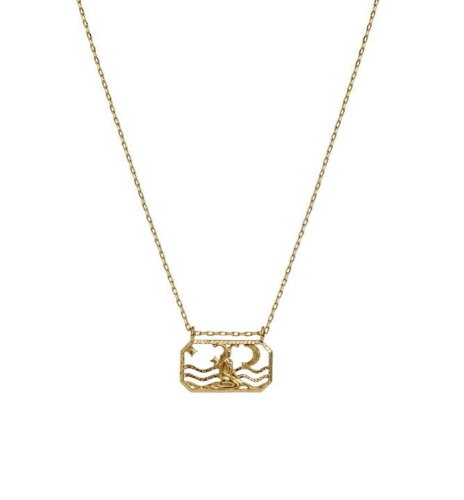 Zodiac stenbocken Collares (Oro) 45 cm en el grupo Collares / Collares de oro con SCANDINAVIAN JEWELRY DESIGN (2583a)