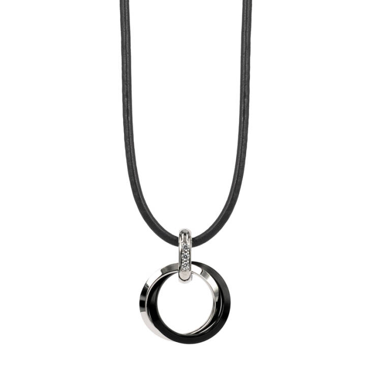 CARRO Collares Negro/Acero en el grupo Collares / Collares de plata con SCANDINAVIAN JEWELRY DESIGN (323335)
