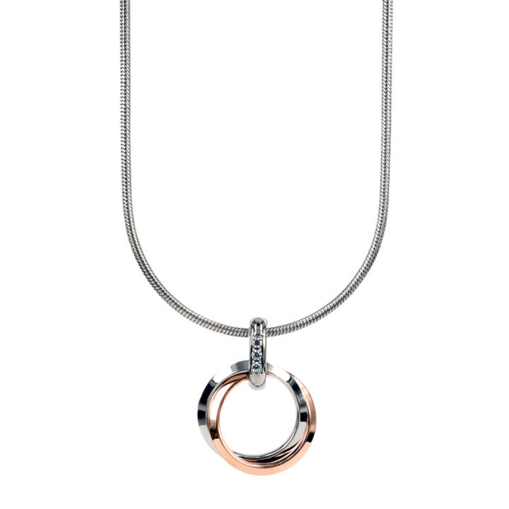 CAROLIN Collares Rosé/Acero en el grupo Collares / Collares de plata con SCANDINAVIAN JEWELRY DESIGN (323670)
