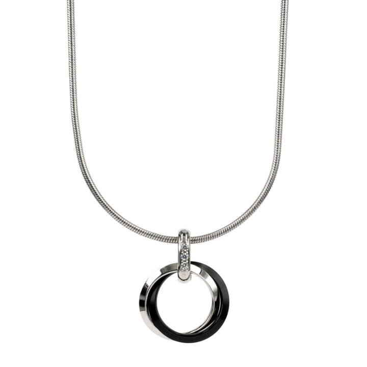 CAROLIN Collares Negro/Acero en el grupo Collares / Collares de plata con SCANDINAVIAN JEWELRY DESIGN (323694)