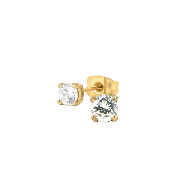 IDA 4 mm Pendientes Oro/Cristal en el grupo Pendientes / Pendientes de oro con SCANDINAVIAN JEWELRY DESIGN (351475)