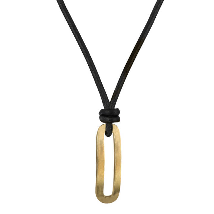 BENJAMIN Leather Collares Oro en el grupo Collares / Collares de oro con SCANDINAVIAN JEWELRY DESIGN (364673)
