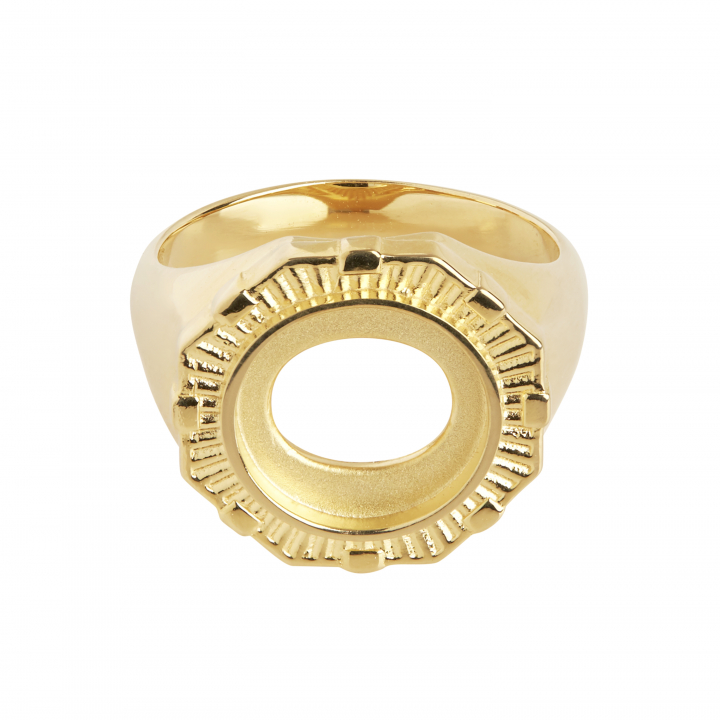 Moss Ring Goldplated Silver en el grupo Anillos / Anillos de oro con SCANDINAVIAN JEWELRY DESIGN (500392YG)