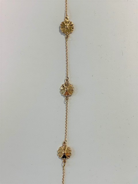 Uppland Pulseras 3 blommor Oro 17+1 cm en el grupo Pulseras / Pulseras de oro con SCANDINAVIAN JEWELRY DESIGN (820079180)