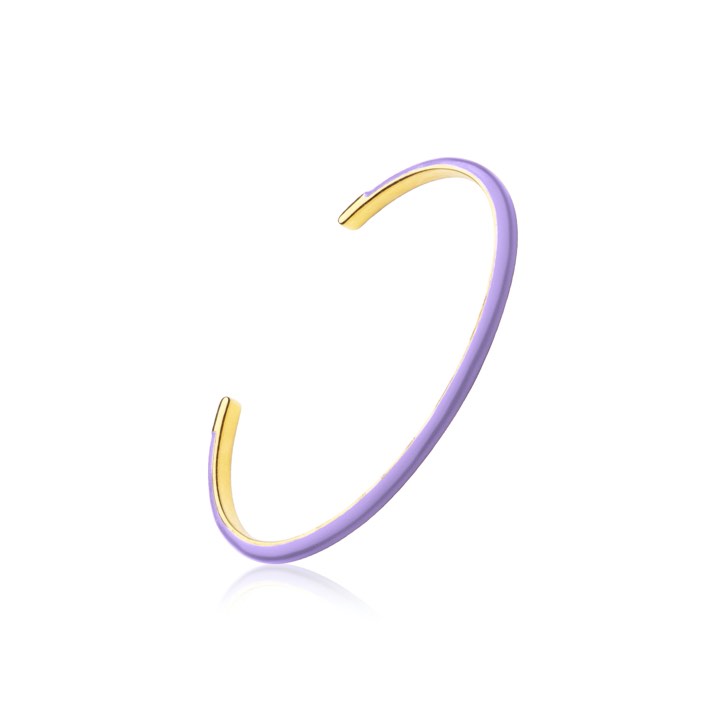 Enamel cuff purple (Oro) en el grupo Pulseras / Brazaletes con SCANDINAVIAN JEWELRY DESIGN (B2205GEPU-OS)