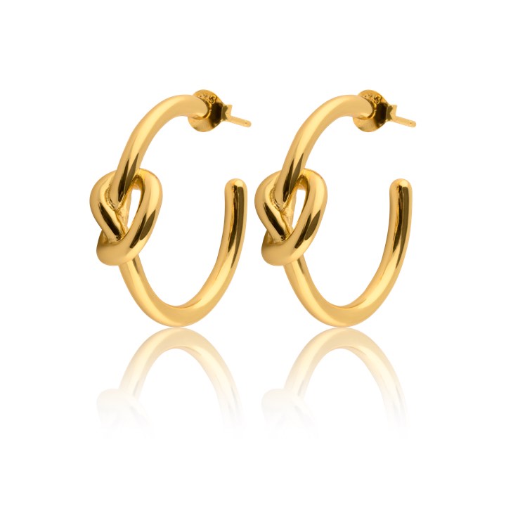 Knot Hoops Pendiente (Oro) en el grupo Pendientes / Pendientes de oro con SCANDINAVIAN JEWELRY DESIGN (E1720GPS0-OS)