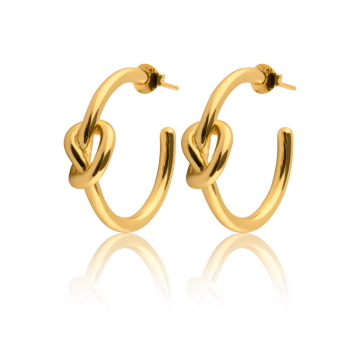 Knot Mini Hoops Pendiente (Oro) en el grupo Pendientes / Pendientes de oro con SCANDINAVIAN JEWELRY DESIGN (E2104GPS0-OS)