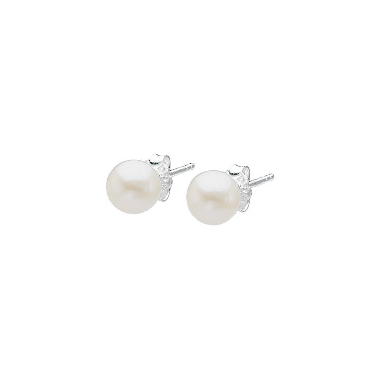 Le Pearl small Pendiente Plata en el grupo Pendientes / Pendientes de perlas con SCANDINAVIAN JEWELRY DESIGN (LPL-E1S000-S)