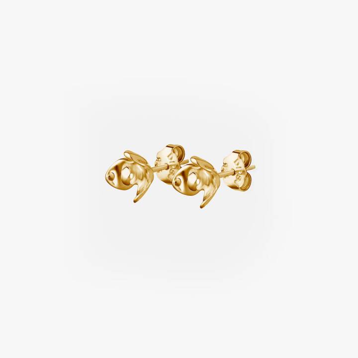 Lotus Pendiente Oro en el grupo Pendientes / Pendientes de oro con SCANDINAVIAN JEWELRY DESIGN (LTS-E1S000-G)