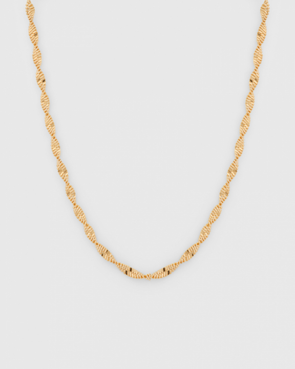HerAnillobone Twisted Collares Oro en el grupo Collares / Collares de oro con SCANDINAVIAN JEWELRY DESIGN (NG1384)