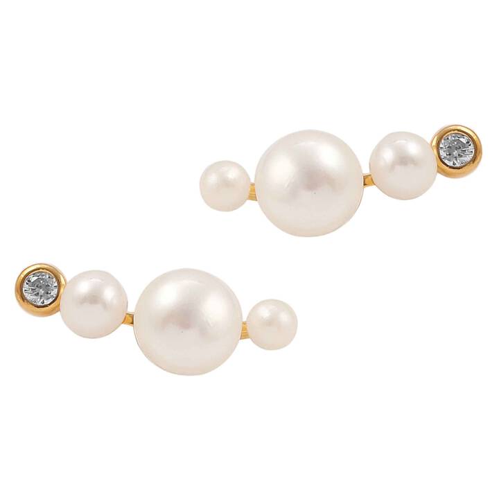 Agnes croissant Pendientes Oro en el grupo Pendientes / Pendientes de perlas con SCANDINAVIAN JEWELRY DESIGN (S08220G)