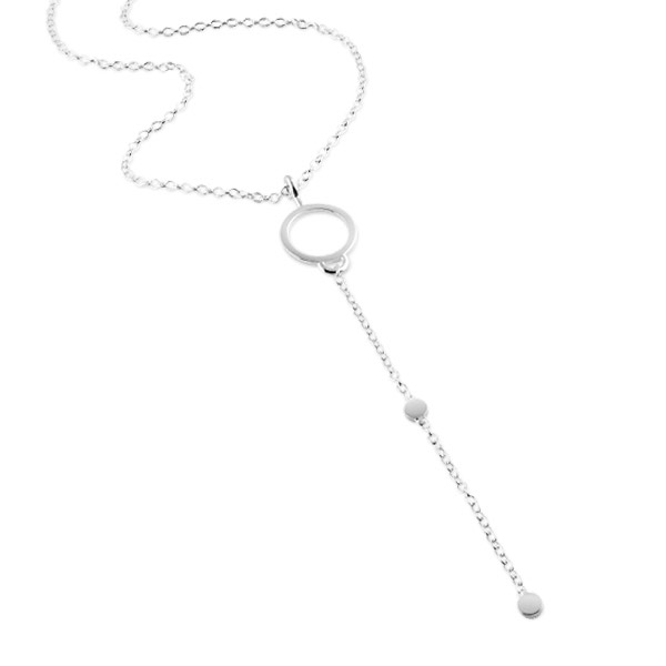 Circle Dot Collares Plata 45-50 cm en el grupo Collares / Collares de plata con SCANDINAVIAN JEWELRY DESIGN (S090)