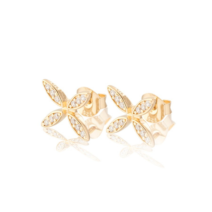 Ellipse mini Earrings Gold en el grupo Pendientes / Pendientes de oro con SCANDINAVIAN JEWELRY DESIGN (gp14)