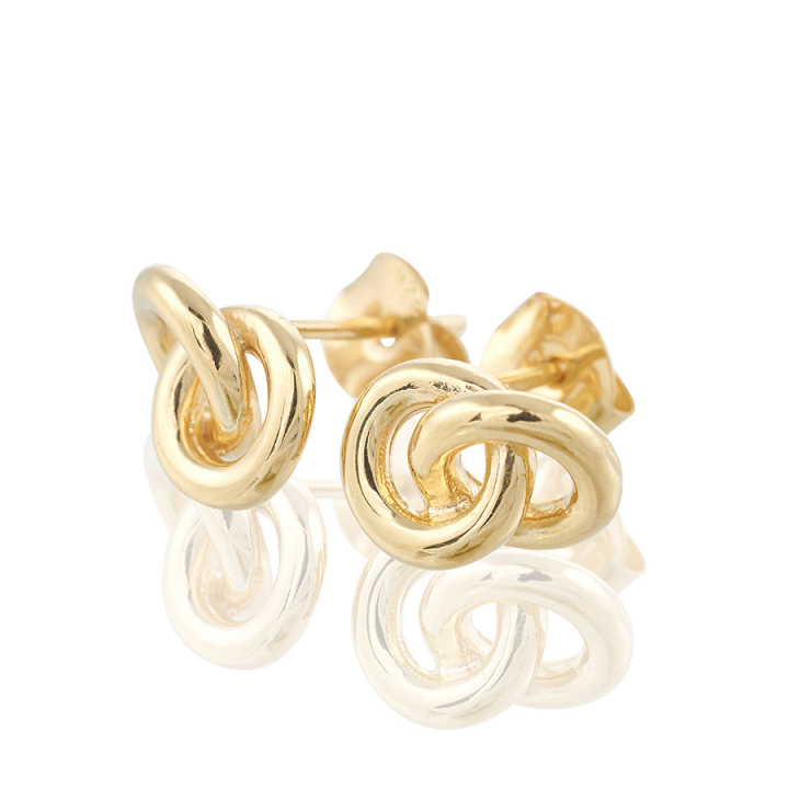 The knot  Earrings Gold en el grupo Pendientes / Pendientes de oro con SCANDINAVIAN JEWELRY DESIGN (gp41)